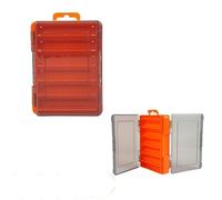 Genérico Caja de Aparejos de Pesca de Doble Cara, 1 Uds., 11cm/9,5 cm, 14/12 Compartimentos, Plantilla de señuelo de Calamar, Caja de Almacenamiento(Small-A)