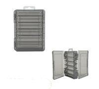 Genérico Caja de Aparejos de Pesca de Doble Cara, 1 Uds., 11cm/9,5 cm, 14/12 Compartimentos, Plantilla de señuelo de Calamar, Caja de Almacenamiento(Small-G)