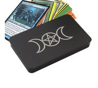Generico Caja De Baraja De Tarot | Estuche De Hierro Para Barajas De Tarot Estándar | Accesorio Para Juegos De Mesa, Caja Organizador Portátil Para Casa Viaje Interior Exterior