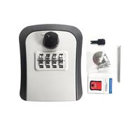 Generico Caja de bloqueo de teclas de pared | Seguridad duradera Seguro con código reseteable de 4 dígitos para almacenamiento confiable | Armario de pared impermeable para alquiler de appar