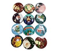 Generico Caja de caramelos de Navidad | Redonda Tinplate Storage Tins | Decorative Candle Storage Box, Holiday Candy Tinplate Box, Christmas Candy Tin, Tinplate Box for Candies