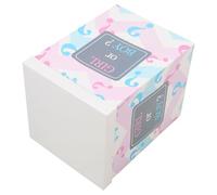 Genérico Caja de Globos para Shower Revelación de Género 30x30x40 Cm, Decoración para Fiesta o Niña, Caja Plegable Diseño de Preguntas Boy Or Girl, Accesorio para Mesa y Celebración