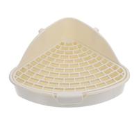 Genérico Caja De Inodoro para Conejos Esquinera Bandeja Sanitaria Triangular con Base Filtrante Y Malla Apta para Conejillo De Indias Chinchilla Hámster Y Visón 9.84X7.48X3.93In