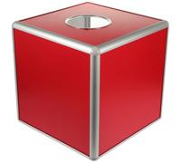 Genérico Caja de Lotería Transparente Cúbica 30X30X30 CM Borde de Aleación de Aluminio Urna para Votación y Recaudación de Fondos Reuniones Accesorio para Donaciones y Color