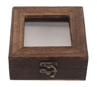 Genérico Caja de Madera con Tapa Abatible para Exhibir y Organizar Insectos y Flores Secas, Diseño Minimalista Elegante y Protección Polvo para Escritorios y Estantes