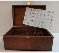 Genérico Caja de Madera con Tapa para Flores Kit de Bach de 10 ml, para 40 Unidades. Medidas Caja Son 21.5cm Largo* 14cm Ancho* 10cm Alto