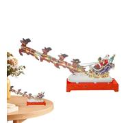 Genérico Caja de música navideña - Figura de Papá Noel Reno, 6,5 x 9,5 cm, Metal Rojo | Decoración, Villancicos | Musicales, Juguete Multifuncional, con Pilas