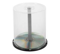 Generico Caja De Pasteles DVD | Cubo de almacenamiento de DVD vacío con perno negro | Puede contener hasta 100 discos, caja organizadora transparente para discos DVD, caja de DVD compacta y duradera