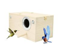 Genérico Caja de reproducción de Madera de Loro - Casa de pájaros de de Periquito con Soporte de Percha, apareamiento de anidación para Conure, cacatúa, tortolitos, periodismo, Pinza