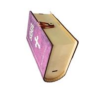 Genérico Caja De Verso Bíblico, Caja De Almacenamiento De Tarjetas De Versos Bíblicos Portátiles, Contenedor De Madera Hecho A Mano, Caso De Organización Doméstica Para Adultos Amigos De La Familia