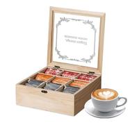 Genérico Caja Organizadora Para Té - Organizador de Bolsitas de Té con Caja de Almacenamiento,Contenedor Decorativo Para Infusiones - Regalo Para Amigos, Pareja Y Compañeros De Trabajo