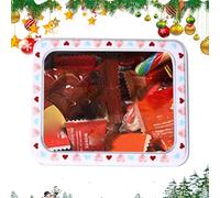 Genérico Caja para Dulces de San Valentín,Organizador de Joyería para San Valentín - Portaobjetos de Hojalata Portátil con Ventana Transparente para Fiesta Escolar Comida Galletas Chocolate Mujeres