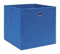 Genérico Cajas de almacenaje 4 uds Tela no Tejida Azul 28x28x28 cm,Casa y jardín,Productos del hogar,Organización y Almacenamiento,Cestas para almacenaje-325195
