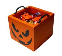 Generico Cajas De Dulces Para Halloween | Cajas para peladillas cuadradas de madera - Para fiestas de Halloween para niños adultos, reuniones familiares en la escuela y en casa