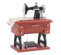 Genérico Cajas de música de máquina de Coser Vintage | Mini Cajas de música Funcional con Pedal, decoración de Escritorio con manivela, máquina de Coser Musical para decoración del hogar y Regalo