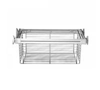 Genérico Cajón Extraíble Con Rieles, Estantes Metálicos Bajo El Estante, Ancho Ajustable De 370 A 970 Mm, Capacidad De Peso De 45 Kg, For Guardarropa(White,Width920-970mm)