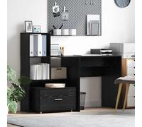 Genérico Cajonera con Rueda Roble Negro 55 x 45 x 31 cm,Mobiliario,Armarios y Almacenamiento,Taquillas y armarios de almacenamiento-869307