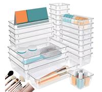 Generico Cajonera organizador bandeja | Juego organizador para cajones de cocina, 4 tamaños, 25 piezas para armario, despensa, cómoda, guardarropa, oficina