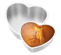 Genérico cake baking supplies， Molde for pastel en forma de corazón de 2 piezas, 15 cm (6 pulgadas), de aleación, for tarta de queso, ideal for San Valentín y cumpleaños.,for Home Bakers
