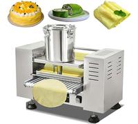 Genérico Cake Maker Automatic, Commercial Cake Crust Crust Machine, Egg Skin Crepe Maker, Velo Ajustable, 0-200oC, para Pasteles, Tortillas y Pizza