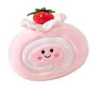 Genérico Cake Roll Plush Toy, 14x10CM Attractive Strawberry Cake Doll - Multiple Purposes Stuffed Cakke Doll Toy, Cute Plush Caake Roll Stuffed Animals For Bedroom, Living Room