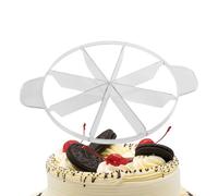 Genérico Cake Slicer, Cake Leveler and Divider, Fruit Cutter, Light Weight, 13.39x10.35x1.77 Inches for Kitchen Use and Outdoor Birthday Party, Color: Black and Transparent