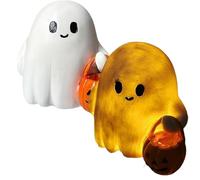 Genérico Calabazas Boo Buddies - Figura de Fantasma de Halloween, Calabaza Fantasma Brillante, decoración Creativa para el hogar, estantería, terraza, Dormitorio y Mesa (2 Piezas),2pcsC