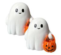 Genérico Calabazas Boo Buddies - Figura de Fantasma de Halloween, Calabaza Fantasma Brillante, decoración Creativa para el hogar, estantería, terraza, Dormitorio y Mesa (2 Piezas),2pcsB