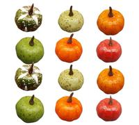 Genérico Calabazas Decorativas,Pequeñas Manualidades Calabazas Decoración | Adorno 12 Piezas para Fiestas Creativo Estatua Hogar Estante Escritorio Sala Dormitorio