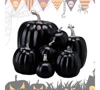 Generico Calabazas para decoración, decoración otoñal artificial para exteriores, juego - Decoración hortalizas Halloween para interiores exteriores mesas cocina porche fiesta otoño Acción de Gracias