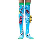 Genérico Calcetines 3D para Niño y Niña, Diseños Divertidos y Originales de Personaje Azul, Suaves y Cómodos, Transpirables, (NARANJA)