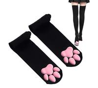 Genérico Calcetines altos para golf, niñas, mujeres, cosplay, patas de gatito, dedos de los pies y mitones, medias