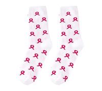 Genérico Calcetines casuales unisex con estampado de concienciación sobre el cáncer de mama a media caña (One Size)