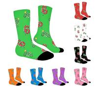 Genérico Calcetines De 67 Meme Calcetines Divertidos Niños 67 Meme Six Seven Socks Italian Brainrot Diseño Medias Funny 67 Socks novedosos patrones Para Navidad Cumpleaños