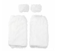 Genérico Calcetines De CompresióN Mujer Pinkies Mujer Cubierta para botas de pelo, calcetines de imitación, cubierta para zapatos, cubierta para muñeca y pierna, Calcetines Dedos (White, One Size)