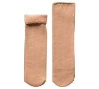 Genérico Calcetines De Deporte Hombre Medias Pelo Mujer Calcetines térmicos de invierno de terciopelo doble Calcetines térmicos de invierno de terciopelo Calcetines Negros Hombre (Beige, One Size)