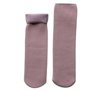 Genérico Calcetines De Deporte Térmicos De Invierno De Terciopelo Doble Para Hombre y Mujer - Medias Pelo Negro (Gris, Talla Única)