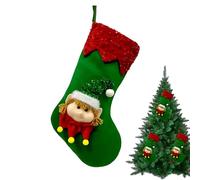 Genérico Calcetines de Navidad | Bolsa de Dulces Reutilizable - Decoraciones De Navidad - Para Les, Árbol, Casa, Abrigo, Fiestas, Chimenea, Tarde, Dulces, Tarjeta