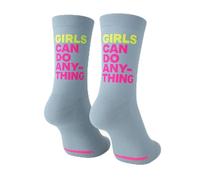 Genérico Calcetines Deportivos, Azul Claro, Algodón Premium, Diseño Motivacional, las mujeres pueden con todo! Transpirables, Estilo Urbano, Unisex