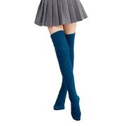 Genérico Calcetines Largos Mujer Calcetines Hasta la Rodilla Invierno Termicos Calentadores de Punto Caliente para Niñas y Mujeres Medias Navideñas Moderno