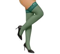 Genérico Calcetines Mujer Deporte Elegancia- Calentitos Navideños Retro Para Elegantes Sin Costuras Hasta El Muslo Con Ribete De Encaje Ancho Un Look Elegante Y Seductor Party