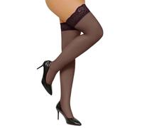 Genérico Calcetines Mujer Deporte Elegancia- Calentitos Navideños Retro Para Elegantes Sin Costuras Hasta El Muslo Con Ribete De Encaje Ancho Un Look Elegante Y Seductor Party