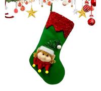Genérico Calcetines Navideños Grandes | Bolsa de Caramelos Reutilizable,Decoración De Navidad - para El Árbol Familiar La Casa La Repisa La Chimenea La Fiesta Los Dulces Las