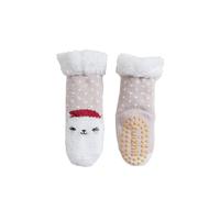 Genérico Calcetines NiñA Termicos,Tendencias Calcetines Pantuflas para Bebé Calcetines NavideñOs Suaves para NiñOs PequeñOs Calcetines CáLidos De VellóN Que No Son De Invierno