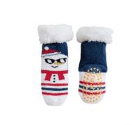 Genérico Calcetines pantuflas para bebé suaves de vellón cálido para niños pequeños, antideslizantes y acogedores para interiores, regalo ideal para Navidad o invierno (NY1, M)