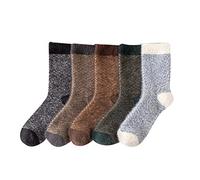 Genérico Calcetines Running Mujer Medias Con Brillo Mujer Calcetines de lana cálidos para hombre Calcetines de de lana a rayas cálidos de invierno grueso Calcetines Hombre Verano (Black, One Size)