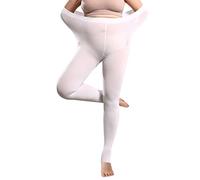 Genérico Calcetines y seda mujeres de gran tamaño terciopelo 80D danza práctica transpirable T entrepierna elástica sexy medias medias polar caliente, WH2, L