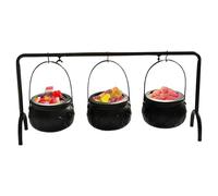Genérico Caldero - Juego de 3 Calderos de Bruja para Servir - Cuenco Multiusos de Caramelos y Cuencos para Cocina Jardín Salón Terraza Hogar Exterior e Interior