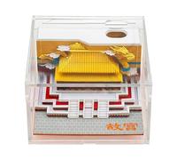 Generico Calendario 3D 2026 - Forbidden City Notepad | Forbidden City Shaped Carving 3D Memo Pad With Acrylic Case, Sticky Notes For Thanksgiving, Christmas, Housewarming, Office, Home, Desk