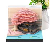 Generico Calendario 3D - Calendario escultura de papel - Cuaderno artístico diseño casa árbol con bloc de notas extraíble para aula, vacaciones, viajes, gimnasio, profesores y casa